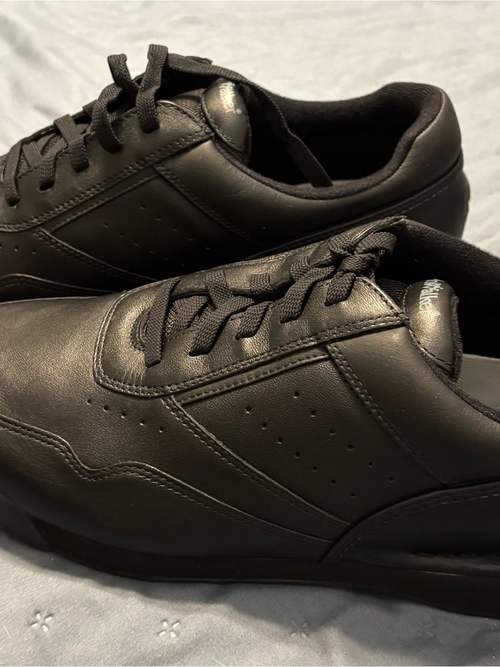 Rockport Black Leather Low-Top Lace-Up Sneakers